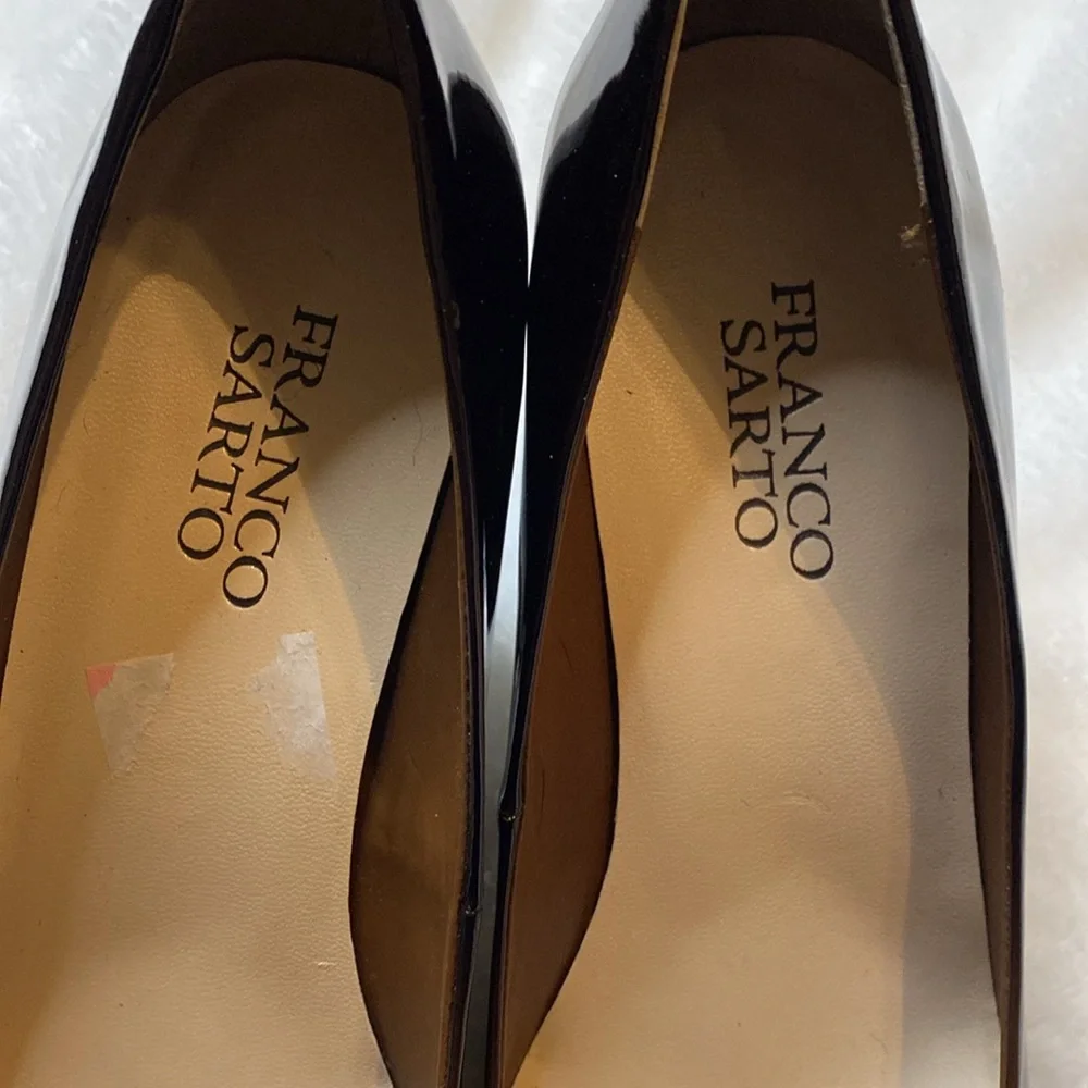 Franco Sarto Brown Leather Pumps With Bow Sz 7.5